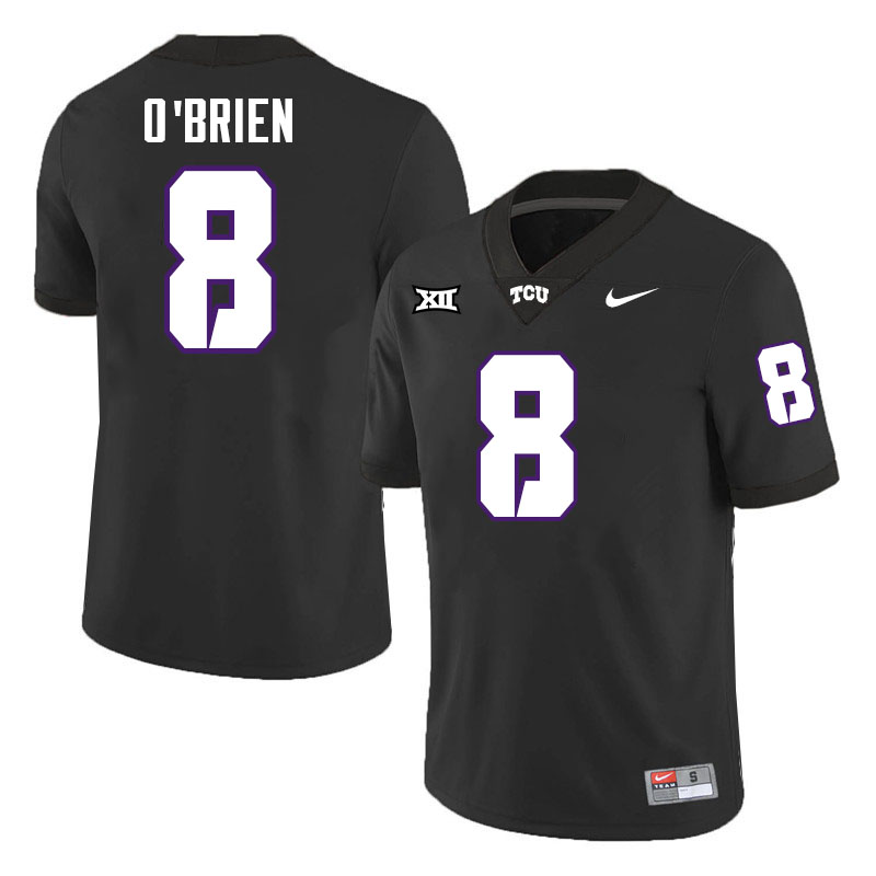 #8 Davey O'Brien TCU Jersey,Texas Christian University Horned Frogs Football Jersey-Black